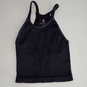 Free People Happiness Runs Black Tank XS/S